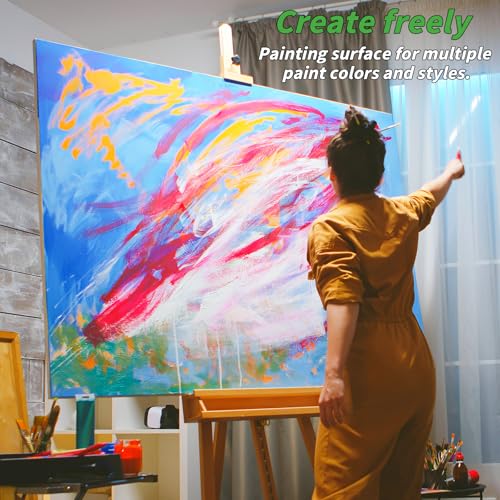 6 Pack Stretched Canvases for Painting 24x36 100% Cotton Large Canvas Boards for Painting Bulk, White Painting Canvas for Oil, Acrylic Paint & Other Painting Media - style: 24x36In-6 Pack