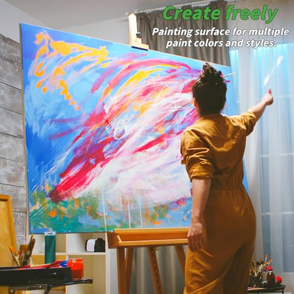6 Pack Stretched Canvases for Painting 24x36 100% Cotton Large Canvas Boards for Painting Bulk, White Painting Canvas for Oil, Acrylic Paint & Other Painting Media - style: 24x36In-6 Pack