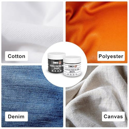 Tinks Screen Printing Ink - Blue - 8oz Water-Based Fabric Ink - Screen Printing, Stenciling, Tote Bags & Fabric Stamping - Non-Toxic, No Harsh Fumes, Soap & Water Cleanup - Made in California - color: Blue