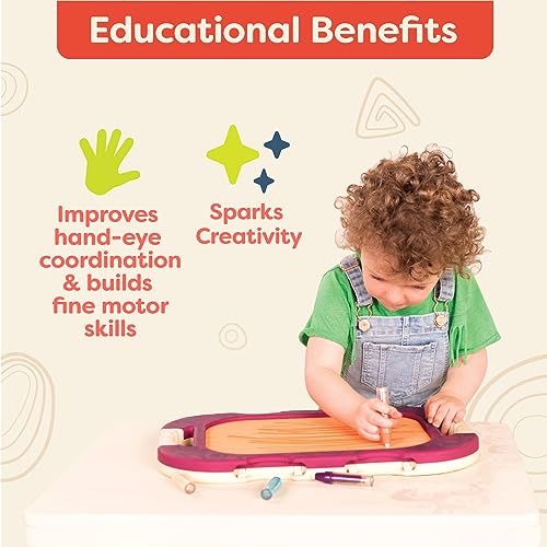 B. toys- Water Doodler- Creative Portable Drawing Board – Kids Water Painting Writing Doodle Board Toy – Perfect Travel Toys for Toddlers - color: Purple & Orange