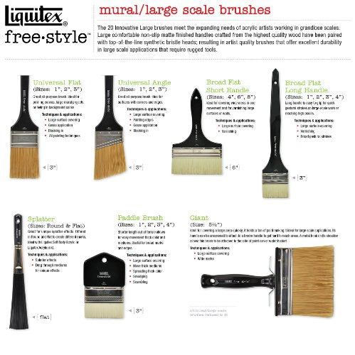 Liquitex Large Scale Universal Angle Brush, 1" - size: 1", style: Large Scale Universal Angle