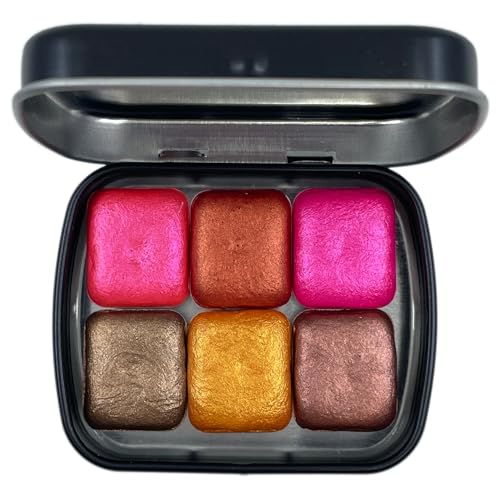 IUILE Handmade Watercolor Paints - Autumn 2022 Half Pan Set (6 colors) - color: Autumn 2022
