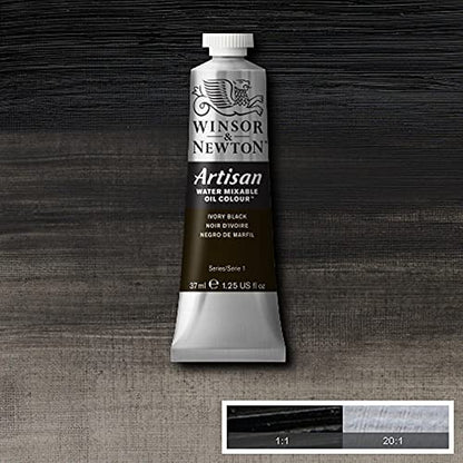 Winsor & Newton Artisan Water Mixable Oil Colour, 1.25-oz (37ml), Ivory Black - color: Ivory Black, style: 1.25-oz