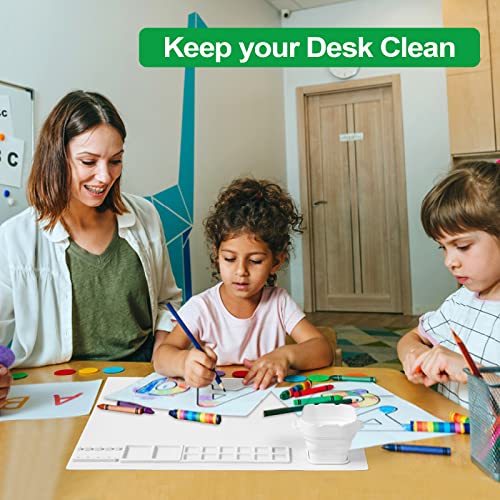 AWOKE Silicone Painting Mat - 20"X16" Silicone Art Mat with 1 Water Cup for Kids - Craft Mat has12 Color Dividers - 2 Paint Dividers (White),Toddler Activities,3 4 5 Year Old Girl Boy Birthday Gifts - color: White