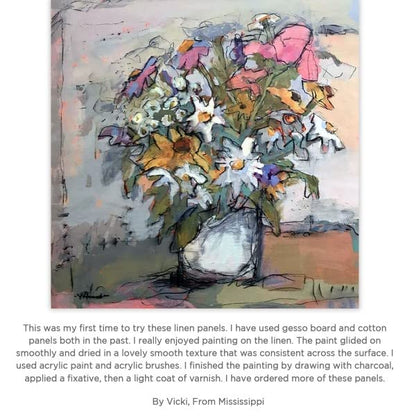 Centurion All-Media Primed Linen Panels - Large Multipack of 9-11oz Universal Primed Canvas Boards for Painting, Mounted on MDF Wood, Non-Warping, Ideal for Artists, Professionals, and Painters - size: Large Multipack