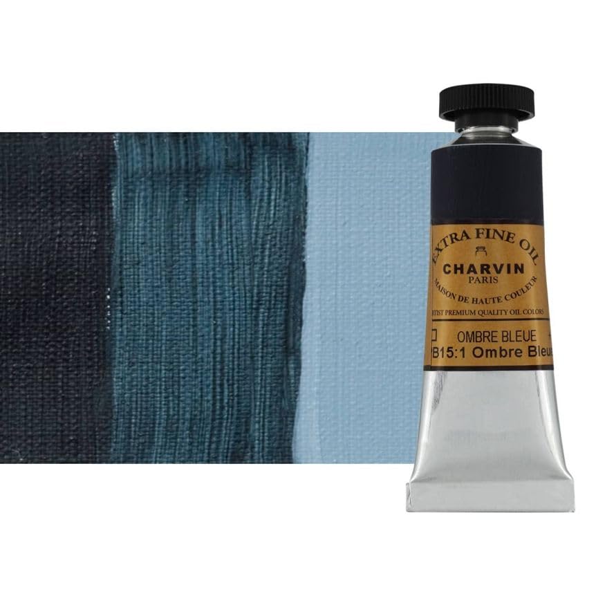 Charvin Extra Fine Oil Paint, Blue Shadow 20 ml - Triple-Milled, Rich Texture, Poppy Oil-Based, Light-Fast, Handmade, Archival Quality - color: Blue Shadow, size: 0.68 Fl Oz (Pack of 1)