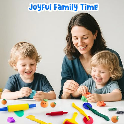Clay and Dough Tools 6 Pieces Basic Dough Tool Set for Kids, Variety of Rolling Pins, Rollers, Cutters - color: TTZ