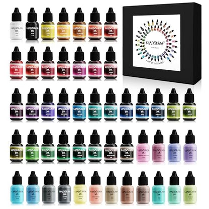 KAMENSKAYA Alcohol Ink Set - 50 'Mini' Alcohol Inks - 0.17 fl oz (5 ml) Each