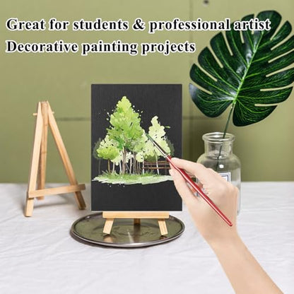 36 Pack 5 x 7 Inch Black Canvases for Painting Canvas Panels Cotton Canvas Board for Oil Acrylic Painting