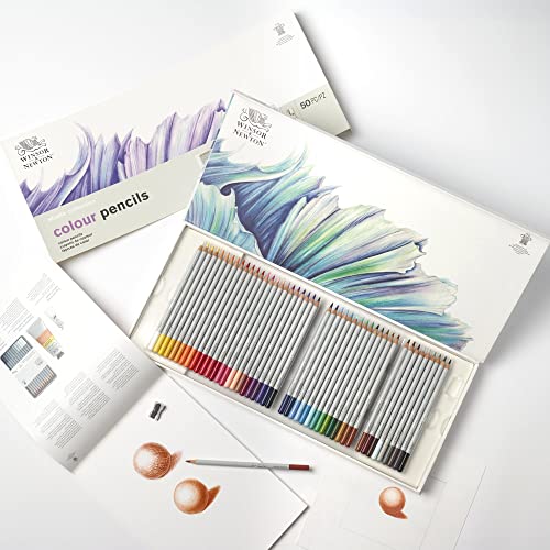 Winsor & Newton Studio Collection Artist Pencils, Colour Pencil Box Set, Set of 50 - style: 50 Color Pencils