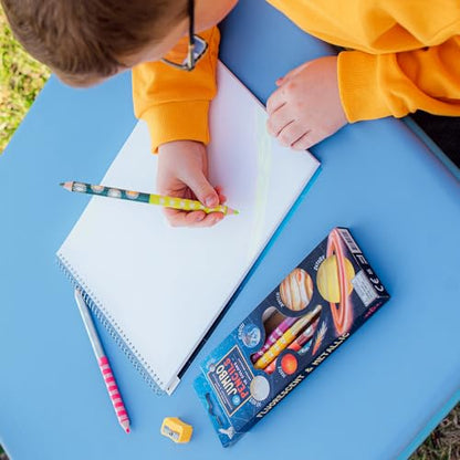 eeBoo: Our Planets Spiral Bound Blank Sketchbook - 60 Pages, 140 GSM/95 LB Paper, 8.5x11, Eco-Friendly, Kids Art Supplies - style: Our Planets