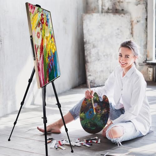 Ns Jymb Art Easel Stand for Painting Canvases - 66-Inch Adjustable Metal for Adults Tabletop & Outdoor Use - Lightweight Portable Easel for Displaying & Drawing - Sturdy,4-Pack. - style: 66Black 4pack