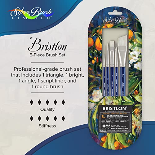 Silver Brush Limited Bristlon Small Scale Oil & Acrylic 5pc Set, 1905S - color: Detail Set, size: 5 count