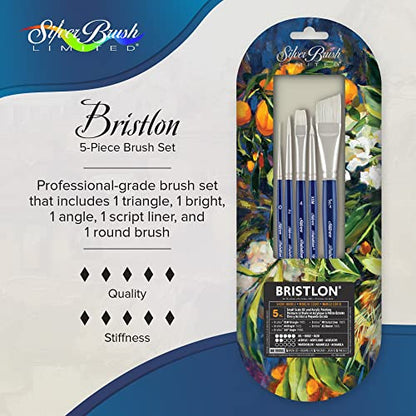 Silver Brush Limited Bristlon Small Scale Oil & Acrylic 5pc Set, 1905S - color: Detail Set, size: 5 count
