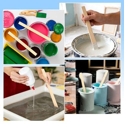 120 Pack 12 Inch Wooden Paint Stir Sticks - Multi-Purpose Paint Stirrers for Mixing Paint, Garden Markers, Library Labels & Craft Projects, Durable Unfinished Wood Stir Sticks