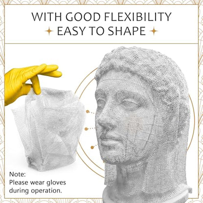 UNIFAMILY Sculpting Wire Mesh,6.5FT x 16IN Aluminum Wire Mesh for Arts and Craft, Aluminum Armature Wires for Sculpting, Armature Mesh for Clay, Sculpting Craft Mesh for DIY Projects (6.5FT-1 roll) - size: 6.5FT-1 roll