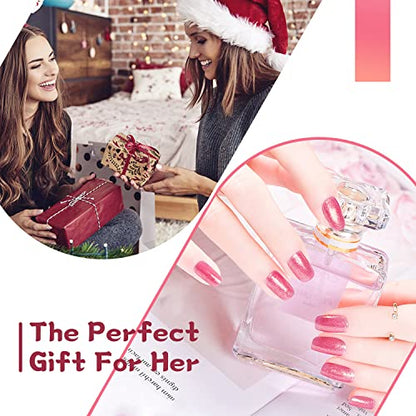 JODSONE Gel Nail Polish Starter Set Ribbon Glitter Summer Light Winter Dark Glossy 36-Piece Multi-color Gel Nail Polish Set - color: 32KIT 1G 10-A