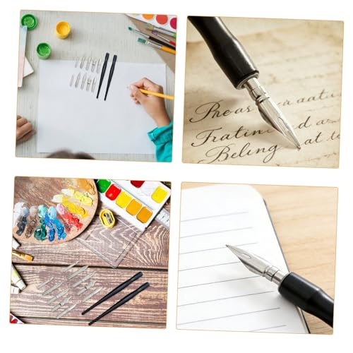 NUOBESTY 2 Sets Comic Dip Pens with Plastic Holders and Stainless Steel Nibs for Manga Drawing, Calligraphy, and Art Writing