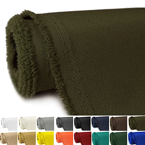 Waterproof Canvas Fabric by The Yard 58" W 600D Upholstery Polyester Material Indoor Outdoor Water Resistant Fabric for Chair Cushion Furniture Cover Sewing DIY Cloth, 1 Yard Army Green - color: Army Green, size: 1 Yard 36" x 58"