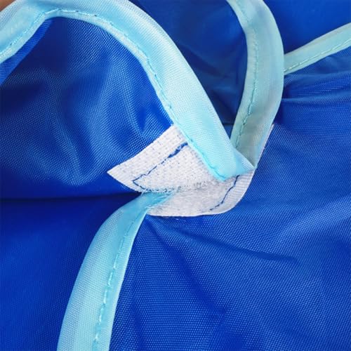 Waterproof Long Sleeve Apron with 3 Pockets, Artist Painting Apron Set (blue Yellow, M) for Art and Craft Activities