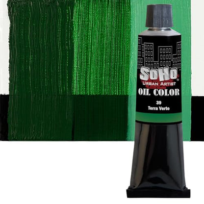 SoHo Urban Artist Oil Paint - 2 Pack, Terre Verte 2 Pack - 170 ml Tube - Best Valued Oil Colors for Painting with Excellent Pigment Load - color: Terre Verte