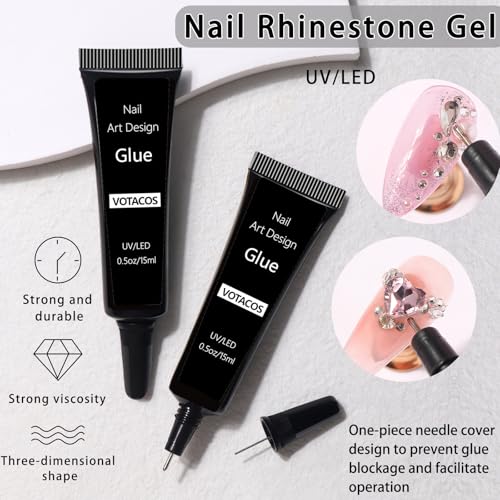 Nail Art Pearls with Rhinestones Glue Gel Flatback Pearls Nail Charms Luxurious Nails Supplies Accessories Gold Silver Gems Jewelry Pearl for Women Nails Design(Black) - color: Colorful-04