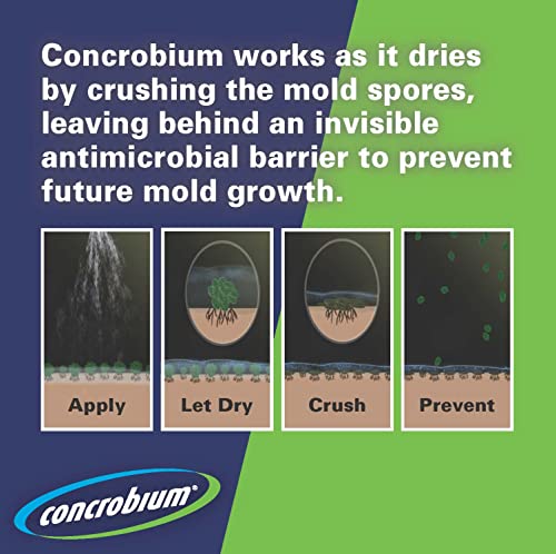 Concrobium Mold Control Aerosol, 14.1 oz – Eliminates & Prevents Mold – EPA Registered, Bleach-Free, Odorless, VOC-Free – For Indoor & Outdoor Surfaces, Mid-Sized Jobs, and Hard-to-Reach Areas - size: 14.1 Fl Oz (Pack of 1), style: Spray