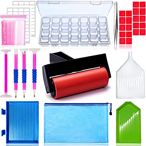 Hulameda 56ps- 5D Diamond Painting Accessories & Tools Kits for Kids or Adults to Make Diamond Painting Art - color: multiple colour
