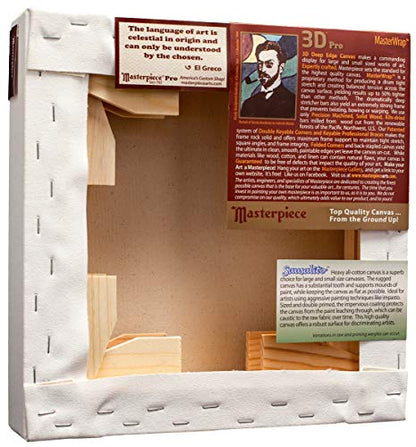 MASTERPIECE 45825 3D Pro 2.5" Deep Sausalito Heavy Weight and Texture 14 oz Cotton Stretched Canvas 14" x 18"