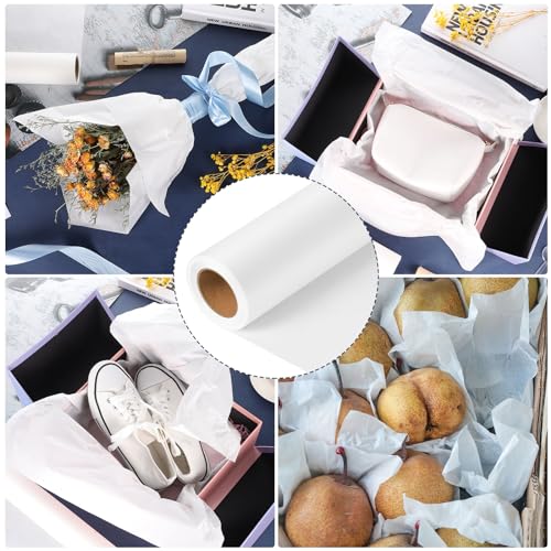 Tracing Paper Roll 24in x 30yd, White Trace Paper Pattern Paper Translucent Tracing Paper for Sewing, Drawing, Sketching, Gift Wrapping | 26gsm translucent paper, tear-resistant, smooth surface, cut-to-size roll for sewing, sketching, crafts, and gift wra