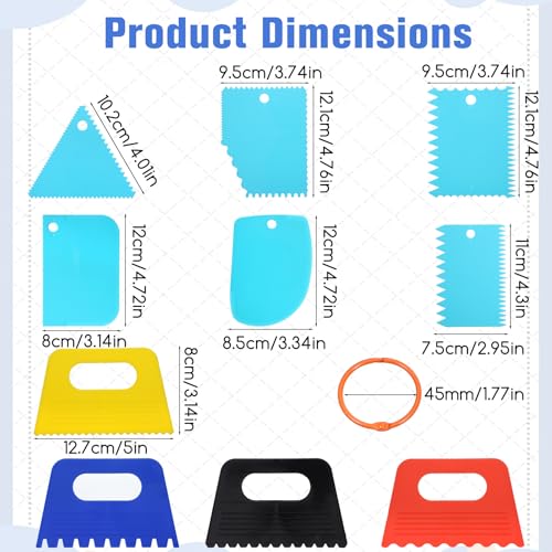 11 PCS Catalyst Wedge for Painting Plastic Texture Tools Paint Scrapers Tool for Texture Art on Canvas Putty Acrylic Plaster Art Pottery Scraper Tool
