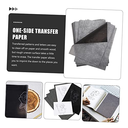 Graphite Transfer Paper A4 100 Sheets Single-Sided Drawing and Tracing Paper for Artists and Students for Sketching on Canvas and Surfaces