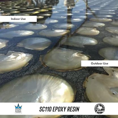 Epoxy Resin Kit with Hardener - Crystal Clear, Self-Leveling, UV-Resistant, Non-Toxic Formula - High Gloss Finish for Table Tops, River Tables, Wood, Art, Crafts, Marine and DIY Projects – 2:1 Ratio - size: 1 Gallon Kit