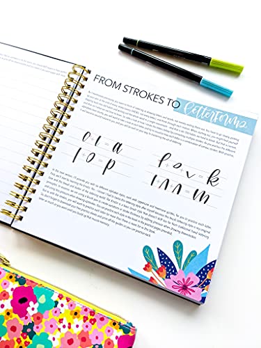 Modern Lettering: A Beginner & Intermediate Hand Lettering & Modern Calligraphy Workbook
