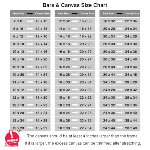 DIY Wood Canvas Stretcher Bars Kit 14" x 18", 1.25” Depth Gallery Wrapped Canvas Frame Kit for Oil Painting, Prints, Sturdy Wooden Frame for Wall Art, Easy Assembly, Made in USA - size: 14"X18"