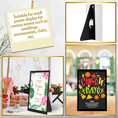 Marspark 12 Pack Poster Stand Self Stick Easel Back Poster Board Stand Convenient Peel and Stick Self Adhesive Easels Display Cardboard Sign (10 Inch) - color: Black, size: 10 Inch