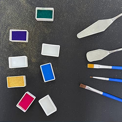 FCLUB Empty Watercolor Pans, 20 Full (3ml) & 20 Half Pans (2ml) | Refillable Plastic Pans, White Paints Pans, Fits Metal Watercolor Tins, DIY Palettes, For Homemade Watercolors Soild Paints - style: 20Pcs Full Pans and 20Pcs Half Pans