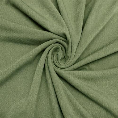 ITY Jersey Fabric | Spandex Knit | 2-Way Stretch | 95% Poly, 5% Spandex | Anti-Wrinkle, Breathable | 60" Wide | By the Yard | Apparel, Event Decor, Drapery (Fern Green, 1 Yard) - color: Fern Green, size: 1 Yard