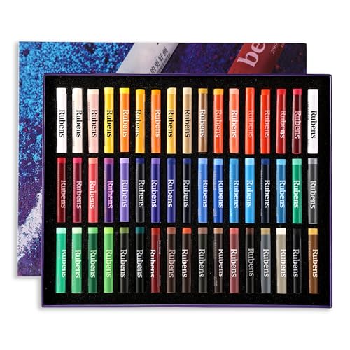 rubens Soft Oil Pastels Set 48 Colors,Creamy Texture for Drawing Blending,Layering,Shading,Oil Pastels for Artists,Students,Teachers & Beginners - color: 48 Basic Colors