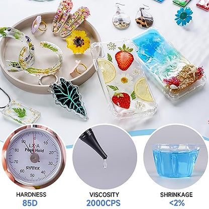 LET'S RESIN UV Resin,200g Low Viscosity Crystal Clear Ultraviolet Thin Epoxy Resin, Quick-Curing&Low Shrinkage UV Glue Kit for Crafts, Jewelry Making, Casting - size: 200G UV RESIN