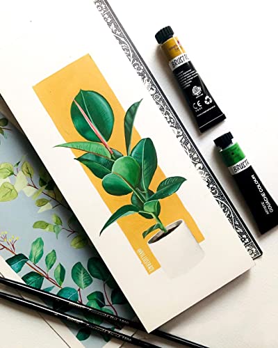 BRUSTRO Artists Gouache Colour | Set of 12 Colours X 12ml Tubes | Highly pigmented, Opaque Colors, Intermixable, Canvas Paint, Perfect For Students, Adults, Beginners, Professionals and Artists