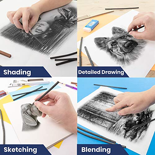 Pacific Arc Artist Vine Charcoal, Soft, Black 12 Pieces, Artist Vine Charcoal Sticks, Extra Soft and Smooth Drawing Charcoal - style: Soft | 12 Sticks