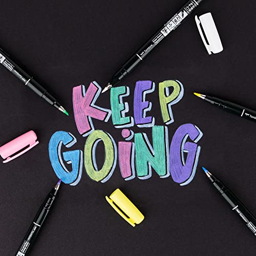 Tombow Brush Pen Fudenosuke pastel for black paper, light green