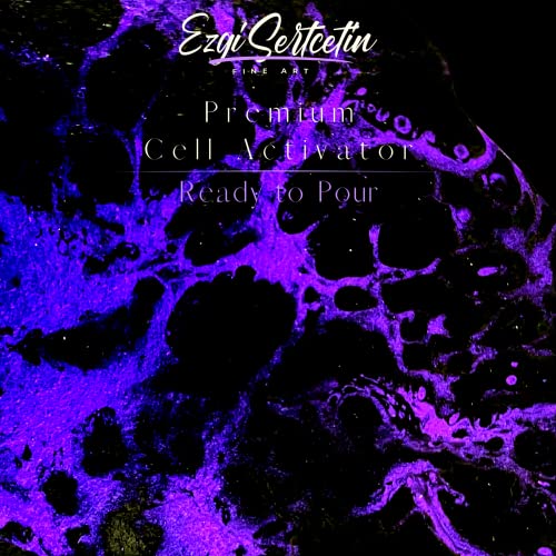 Ezgi Sertcetin Premium Cell Activator for Acrylic Pouring | Ready to Pour | Create Perfect and Unique Cells in Your Painting Works | 4oz | Metallic Talia Turquoise - color: Metallic Talia Turquoise