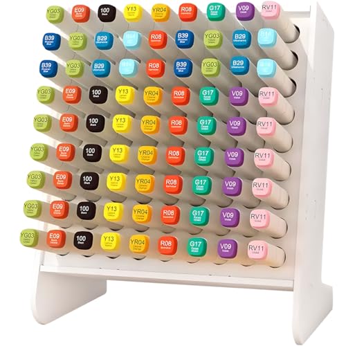 WAYUTO Tilted Marker Storage Holder Marker Storage Organizer Art Marker Storage Rack Crayon Pen Holder Colored Pencil Rack for Desk Decor