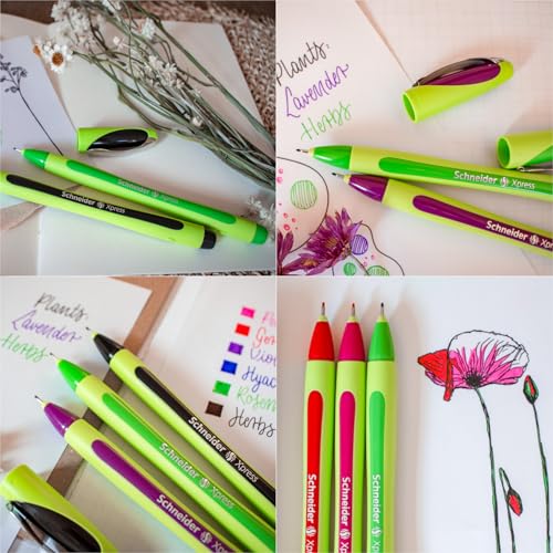 Schneider Xpress Premium Fineliner, 0.8 mm Porous Point, Light Green Barrel, Green Ink, Box of 10 Pens (190004) - color: Green
