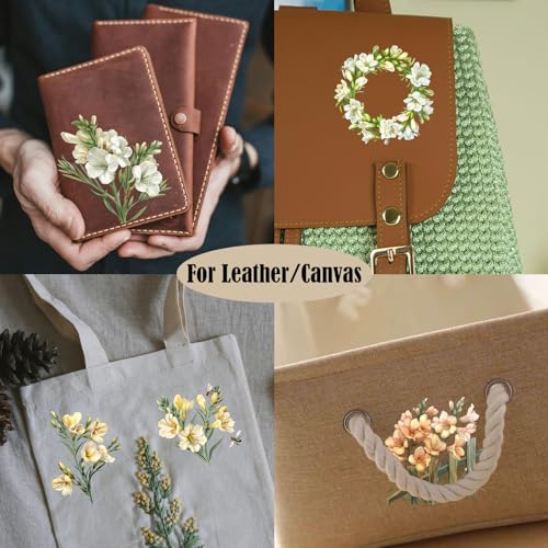 ZMRU 24 Sheets of Watercolor Style Rub on Transfers for Crafts - Perfect for Glass, Porcelain, Leather, Canvas, and Fabric Projects - IOD Transfers Included,3 * 3inch (Lily Magnolia) - style: Lily Magnolia