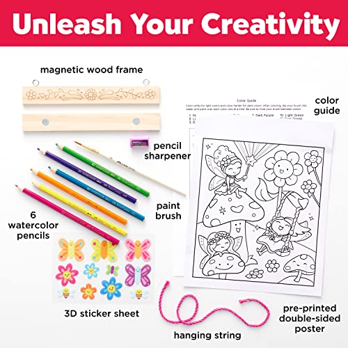 Faber-Castell Paint by Number Fairy Friends Pets - Kids Watercolor Fairies Toys for Ages 6-8+ - style: Fairy Friends
