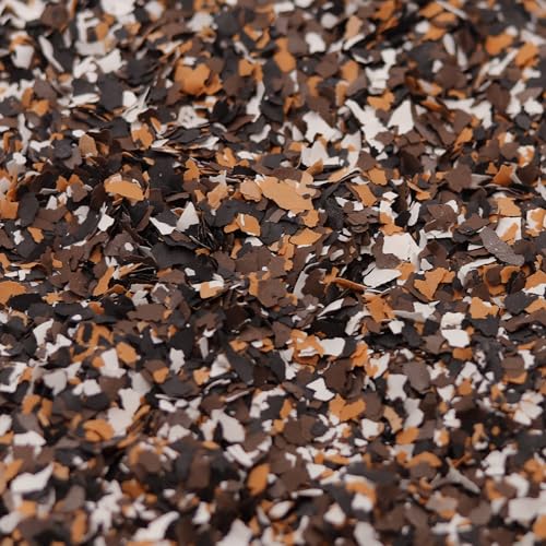 Blend Color Chips for Garage,Epoxy Floor Flakes Concrete Floor Coatings Decorative Paint Flakes for Walls Paint Interior Exterior(6lb,Black,White,Yellow,Coffee) - color: Black,White,Yellow,Coffee, size: 6lb(2700g)