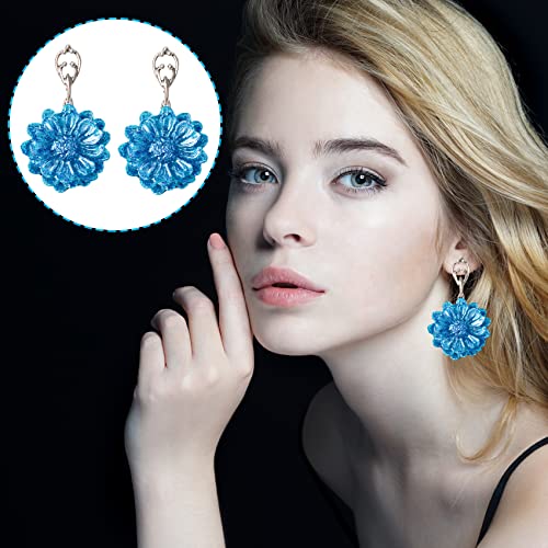 6pcs Mini Mirror Flower Resin Mold, PAGOW Silicone 3D Flower Crystal DIY Casting Molds, for Earring, Jewelry Pendants Making Tool（6 Different Size） - size: 6 PCS